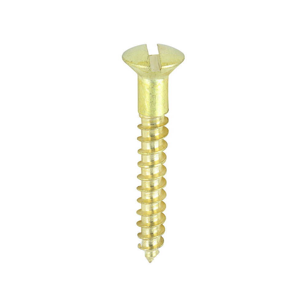 6 x 1 - Brass Timber Screw SLOT R CSK