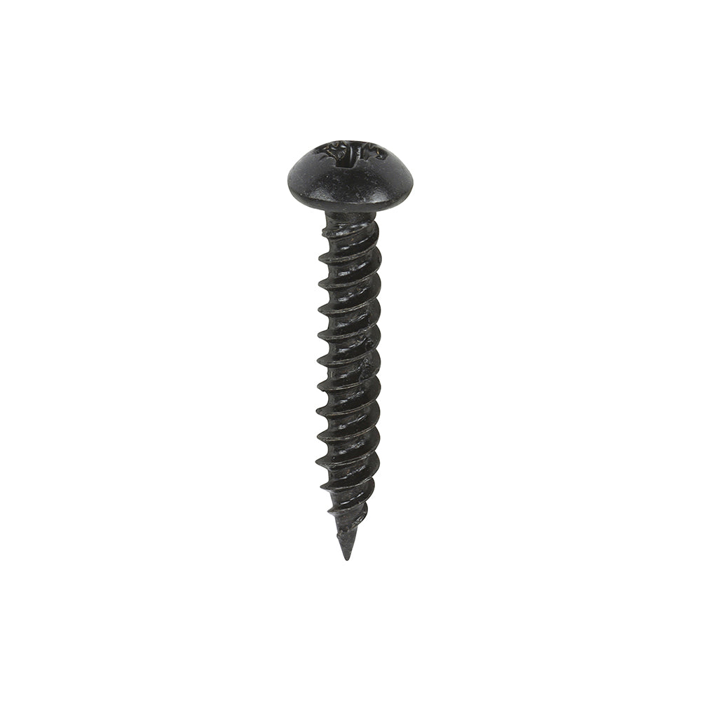 8 x 1 - (25mm x 4mm) - Blackjax Screw PZ2 - Black