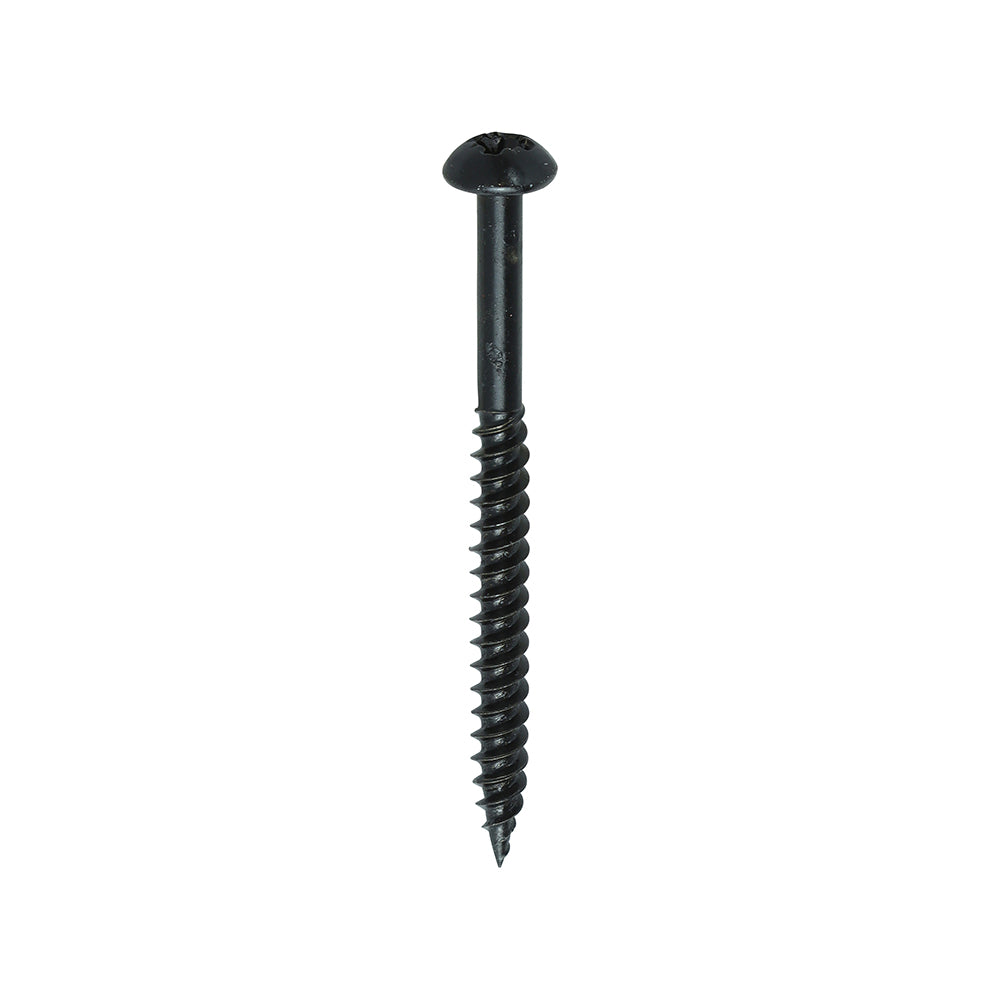 8 x 2 - (50mm x 4mm) - Blackjax Screw PZ2 - Black