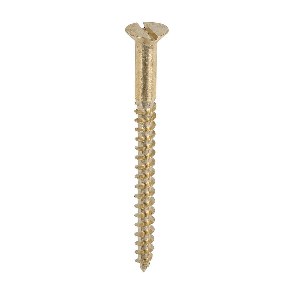8 x 2 - Brass Timber Screw SLOT CSK