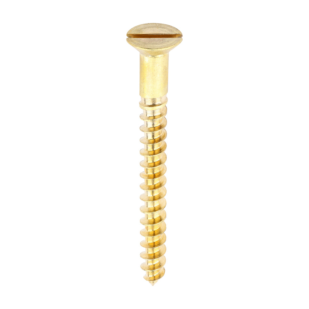 10 x 2 - Brass Timber Screw SLOT CSK