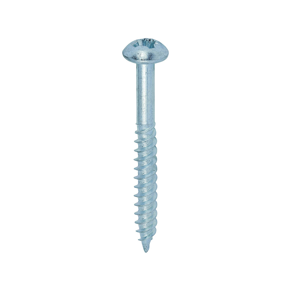 10 x 2 - Twin Woodscrew PZ2 RND Zinc