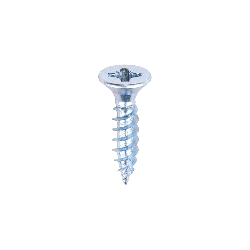 12 x 1 - Twin Woodscrew PZ3 CSK Zinc