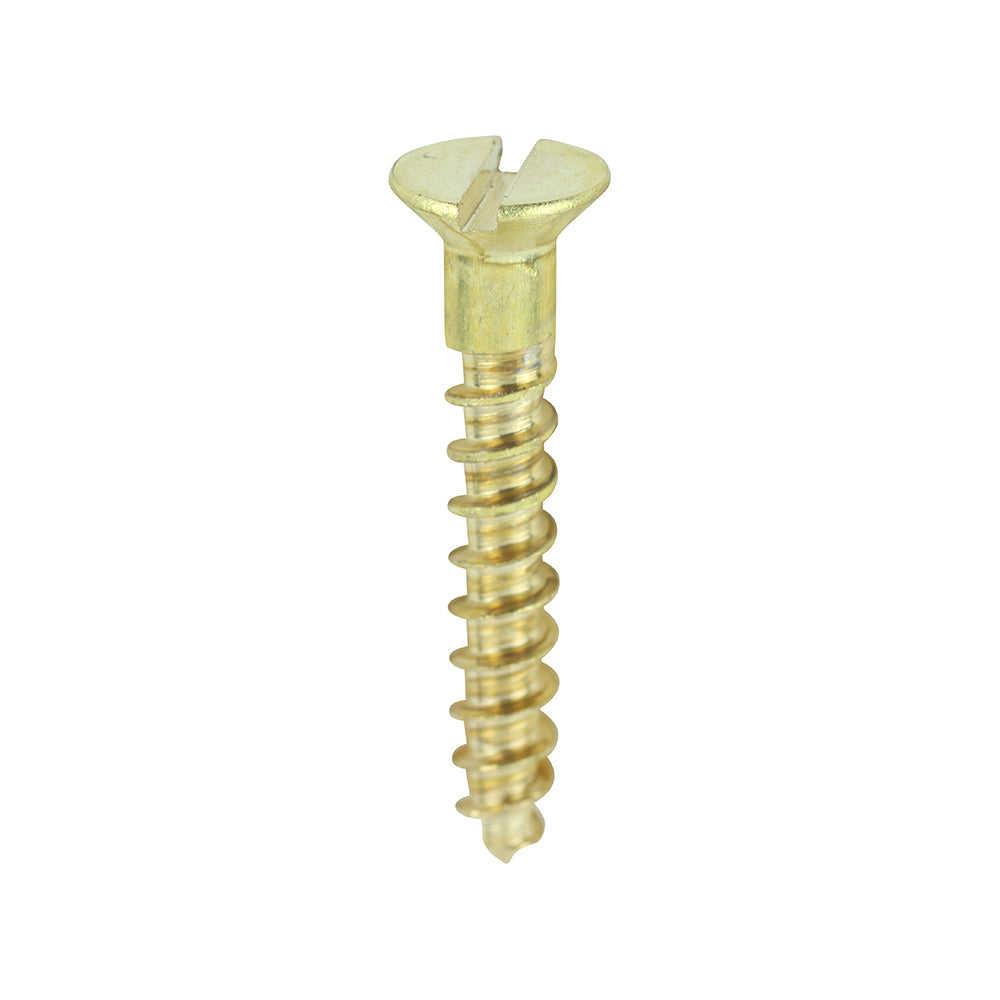 4 x 3/4 - Brass Timber Screw SLOT CSK