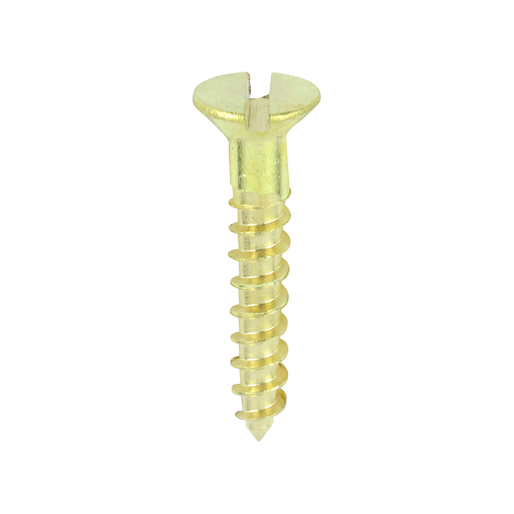4 x 5/8 - Brass Timber Screw SLOT CSK