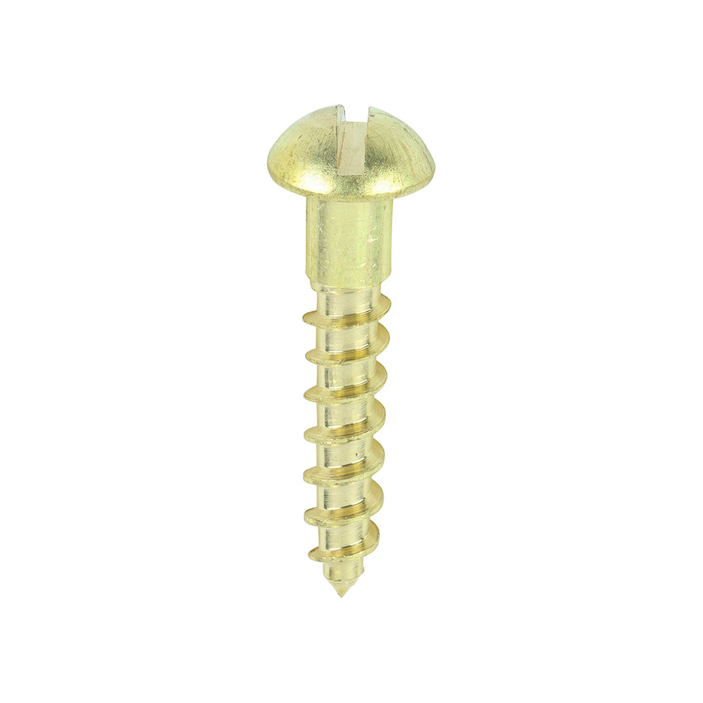 6 x 3/4 - Brass Timber Screw SLOT RND