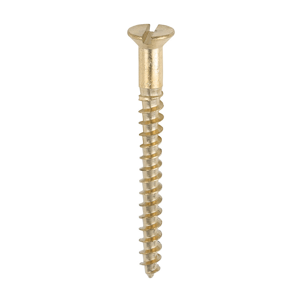 6 x 1 1/2 - Brass Timber Screw SLOT CSK