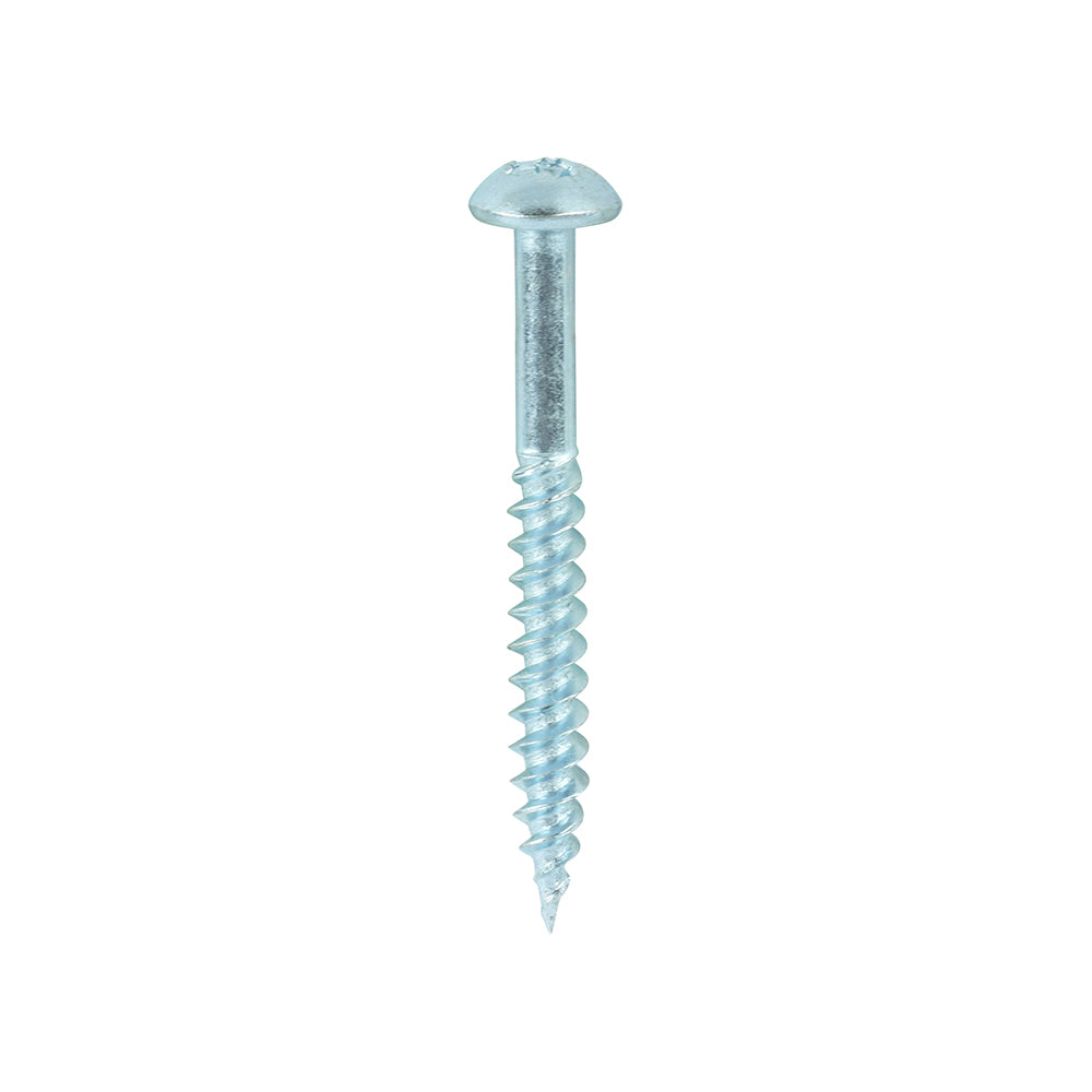 8 x 1 1/2 - Twin Woodscrew PZ2 RND Zinc