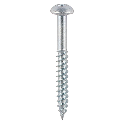 8 x 1 1/4 - Twin Woodscrew PZ2 RND Zinc