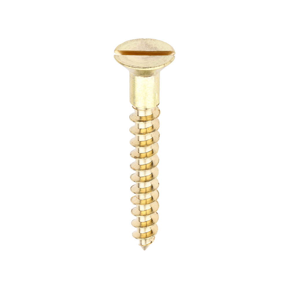 10 x 1 1/2 - Brass Timber Screw SLOT CSK