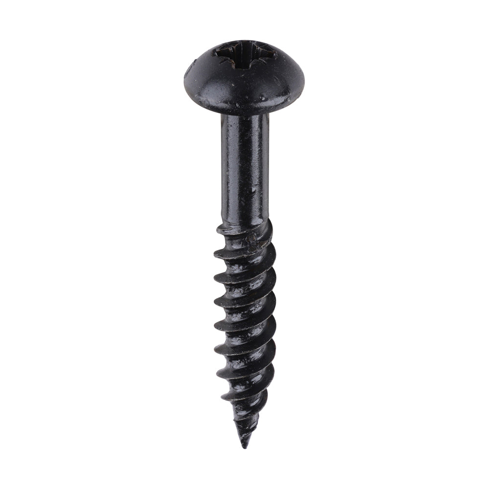 10 x 1 1/4 - (30mm x 5mm) - Blackjax Screw PZ2 - Black
