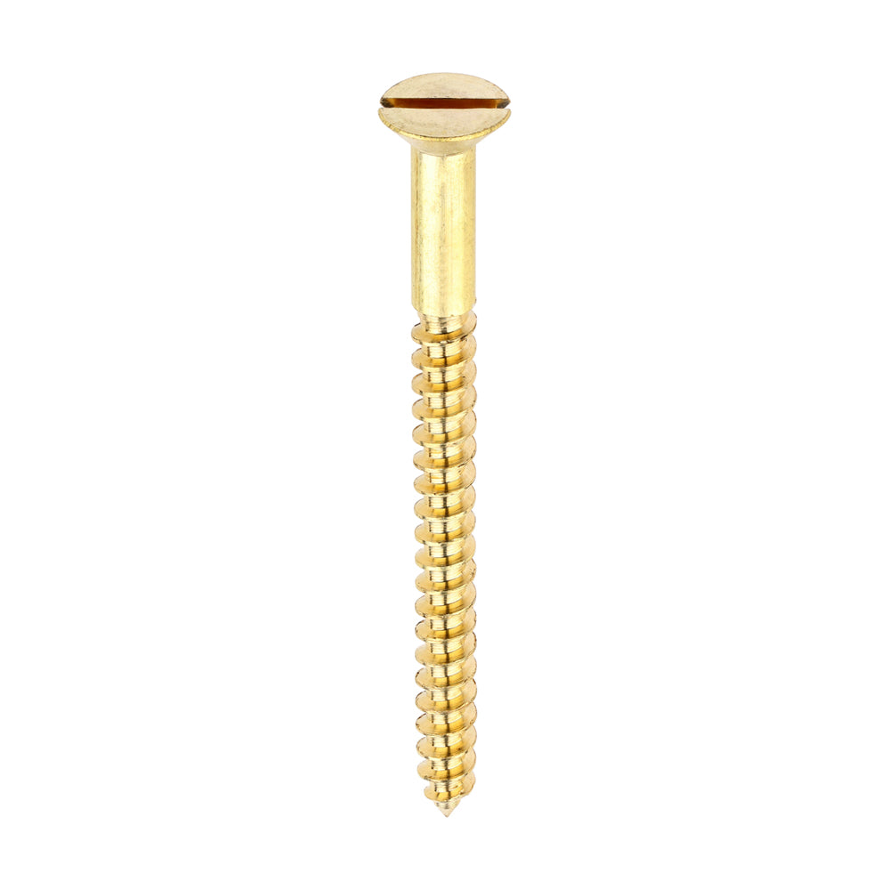 10 x 2 1/2 - Brass Timber Screw SLOT CSK