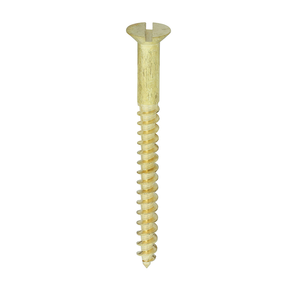 12 x 2 1/2 - Brass Timber Screw SLOT CSK