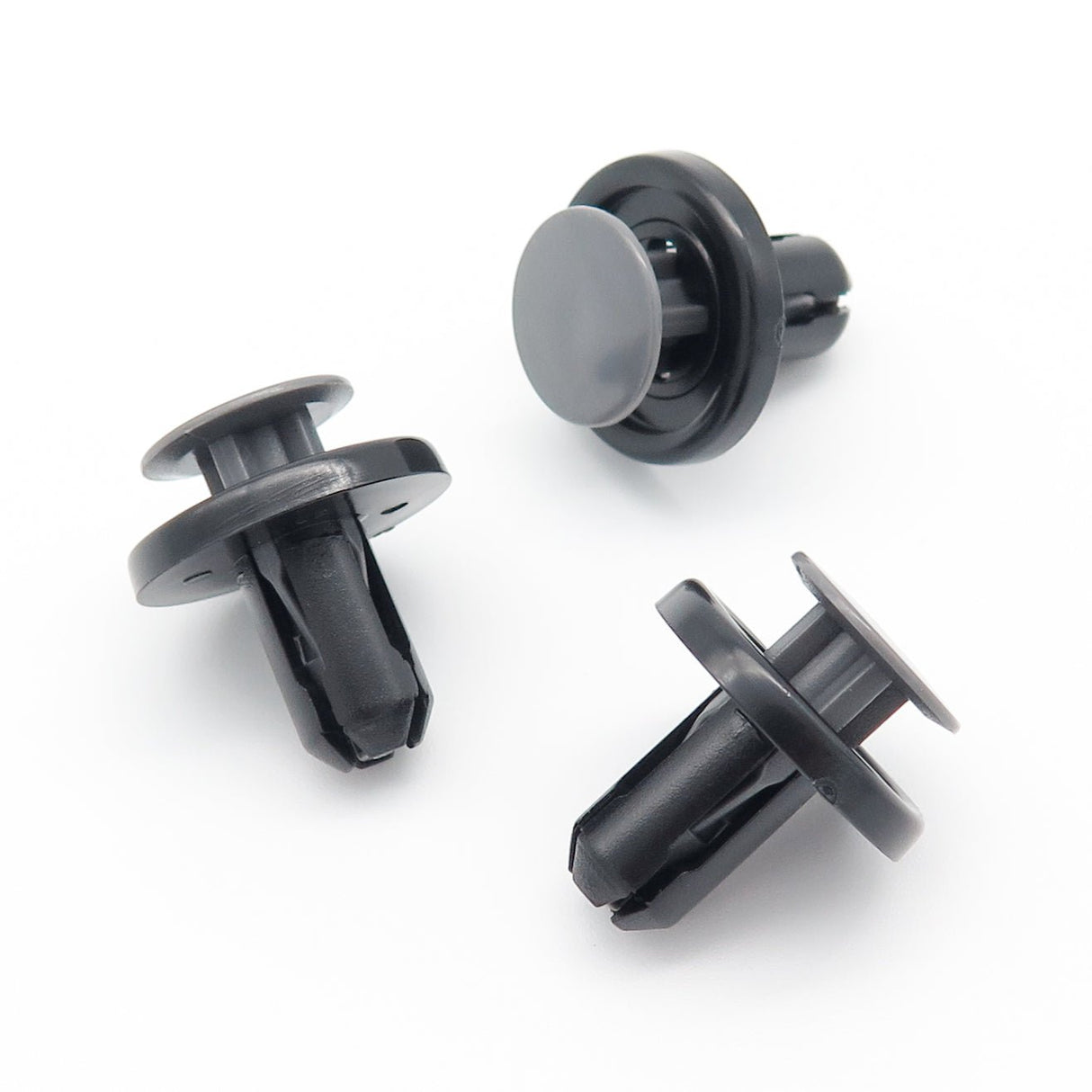 Push Fit Plastic Rivet, Black, Grey Centre Pin