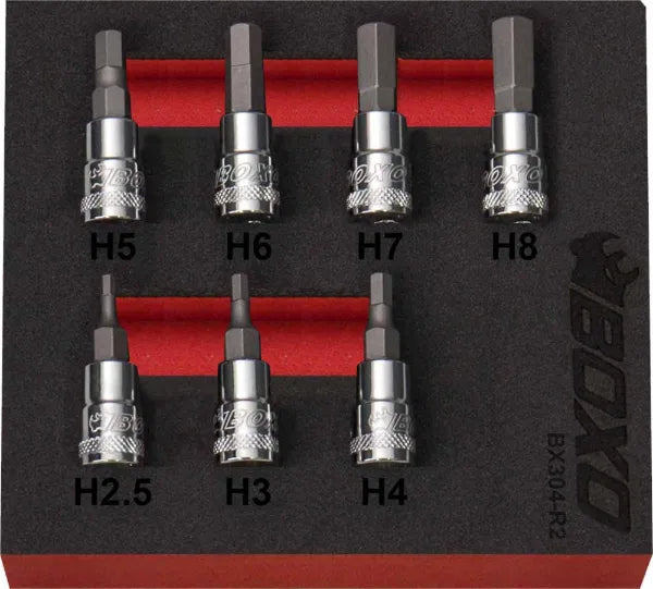 1/4" Hex Bit Socket Set In EVA Foam