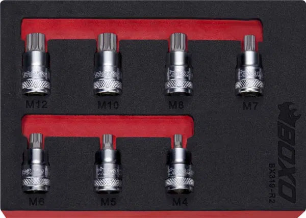 3/8" Spline Super Stubby Bit Socket Set In EVA Foam