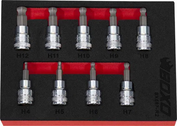 3/8" Ball-Ended Hex Bit Socket Set in EVA Foam