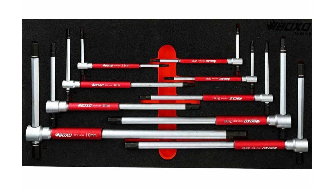 9 Pc 3 Way Spinner Hex T-Handle Wrench Set