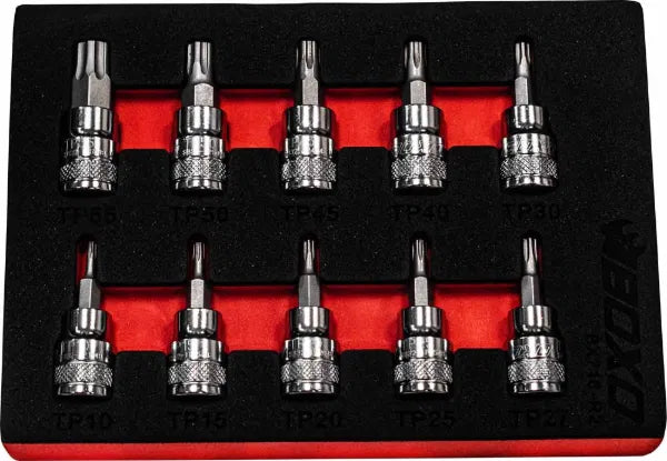 BOXO 3/8" Torx Plus Bit Socket Set In EVA Foam 10Pc