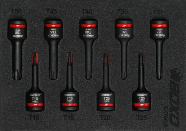 9Pc 3/8"Dr. Impact Torx Bit Socket Set In EVA Foam