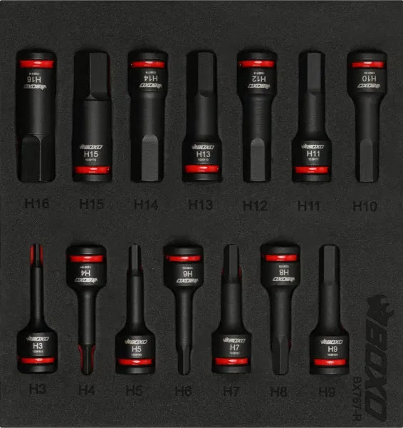 14Pc 3/8"Dr. Impact Hex Bit Socket In EVA Foam