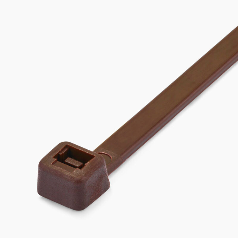 200 x 4.8mm Brown Cable Ties - Pack of 100