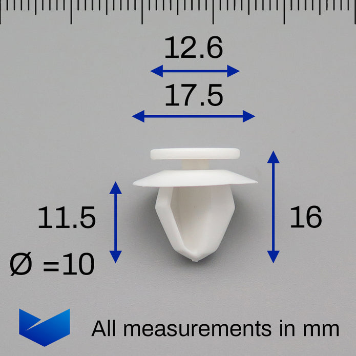 Trim Panel Clip, White - image 2