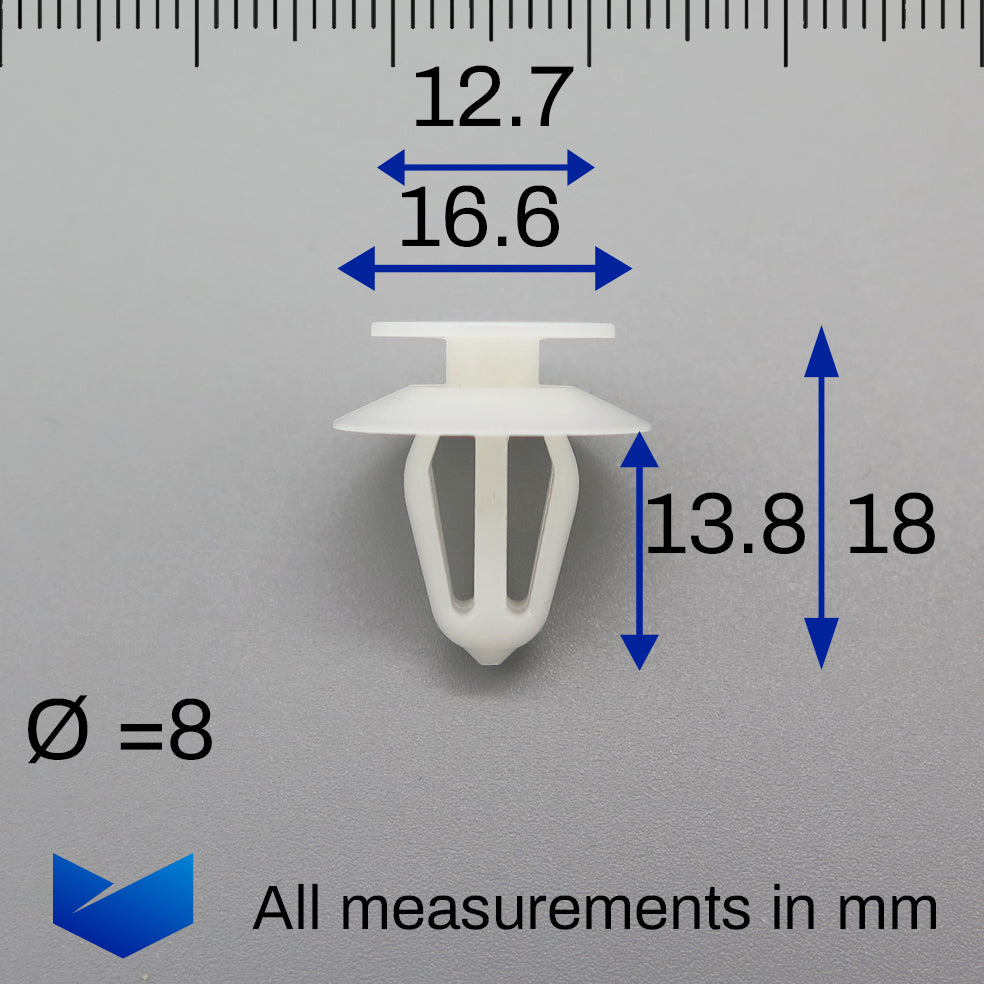 Interior Door Card Mounting Clip, White - image 2