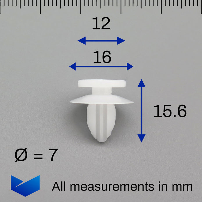 Plastic Screw Grommet, White, - image 2