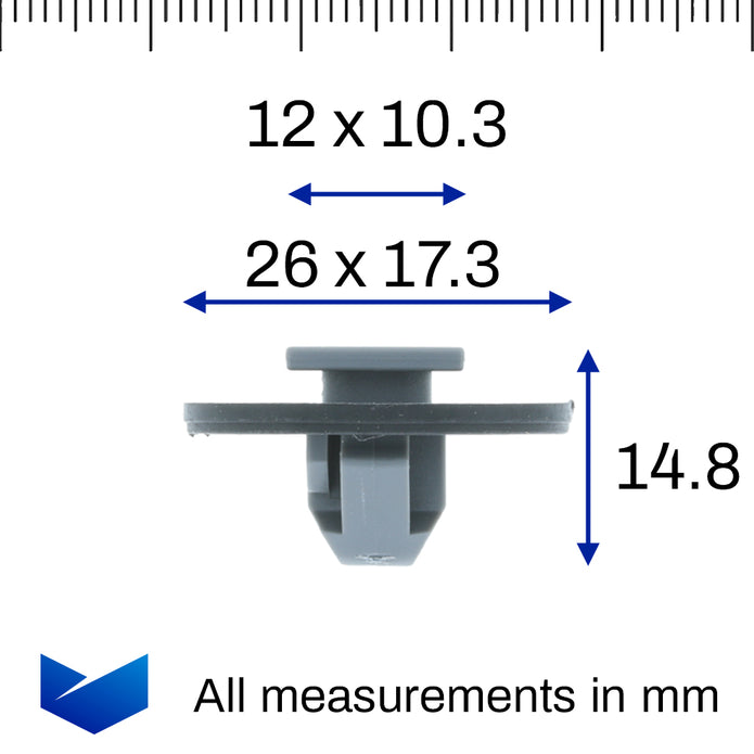 Moudling Clip, Grey with Rubber Seal - image 2