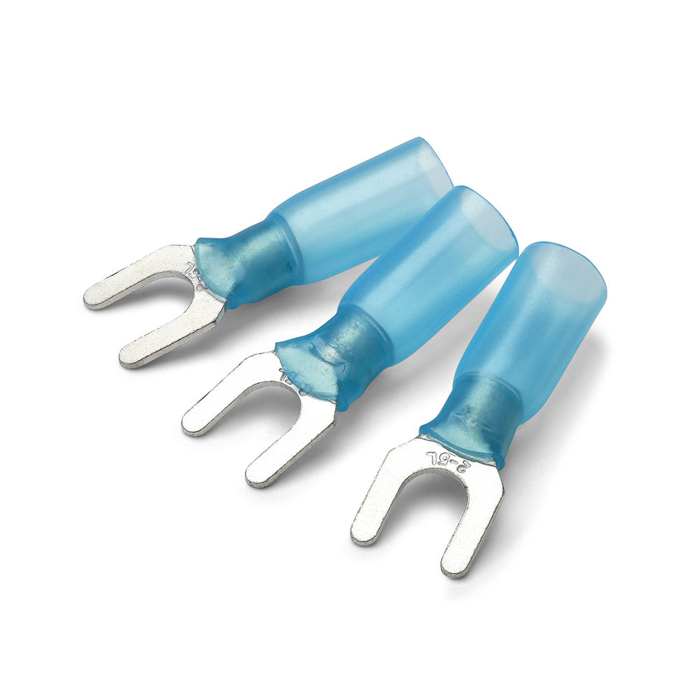 5mm Blue Heatshrink Fork Terminal - Pack of 100