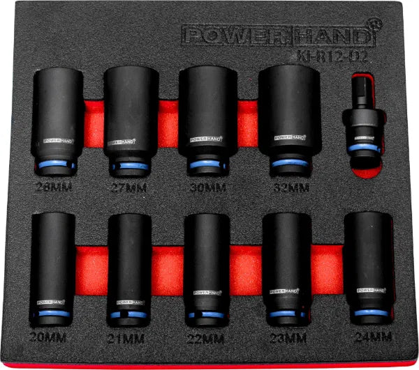 1/2" Deep Impact Socket Set in EVA Foam 20-32mm
