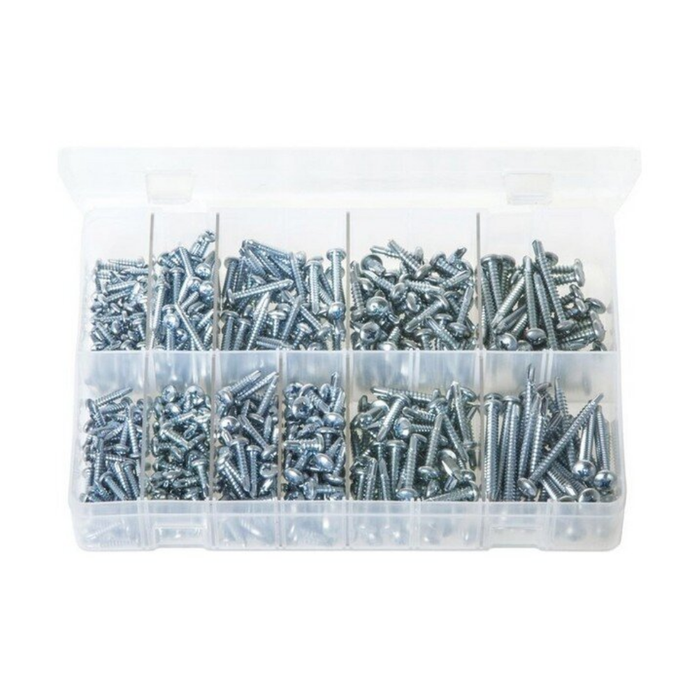 Assorted Pan Head Self Drill Screws 500 Pack - Evelyne Bolts®