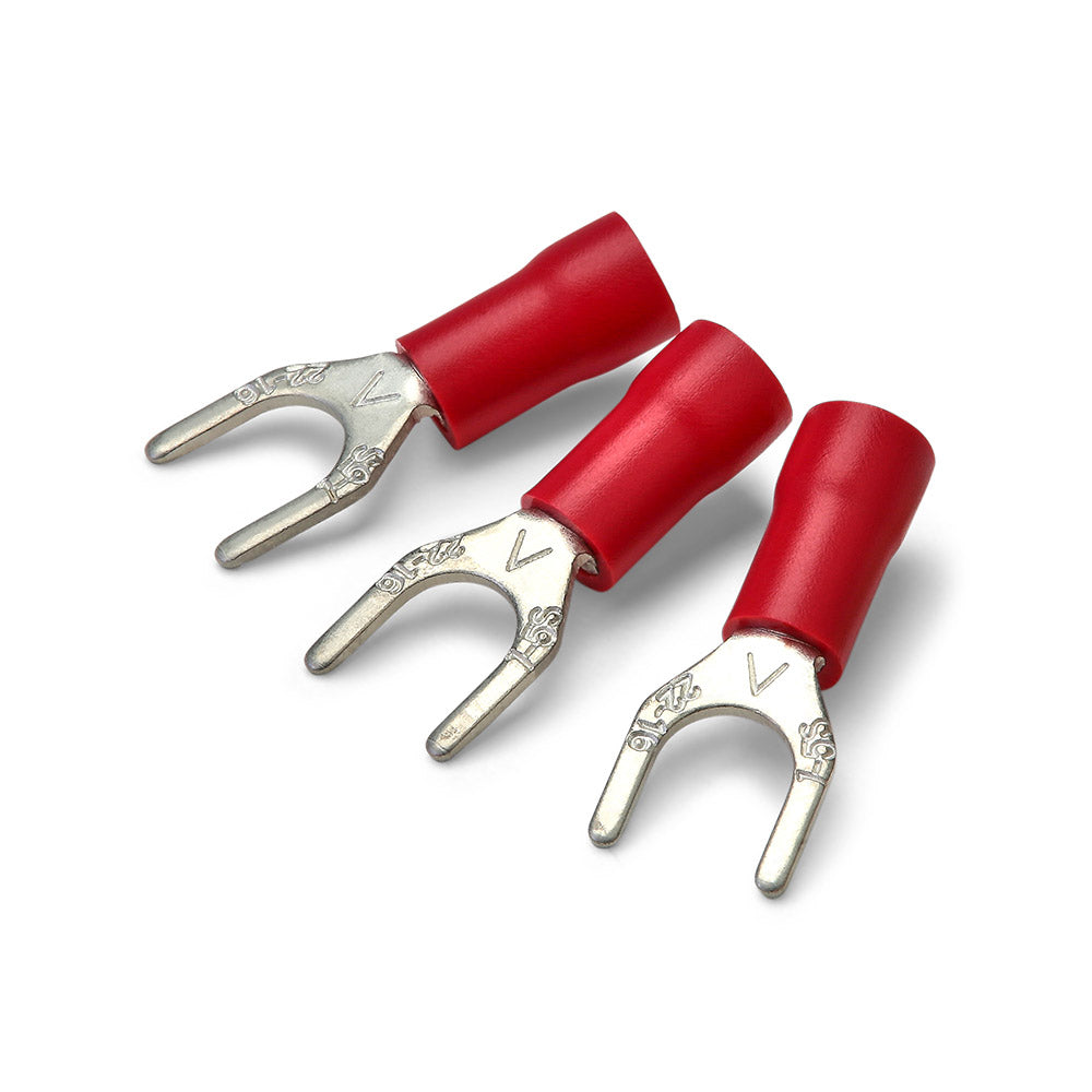 3.5mm Red Fork Terminal - Pack of 100