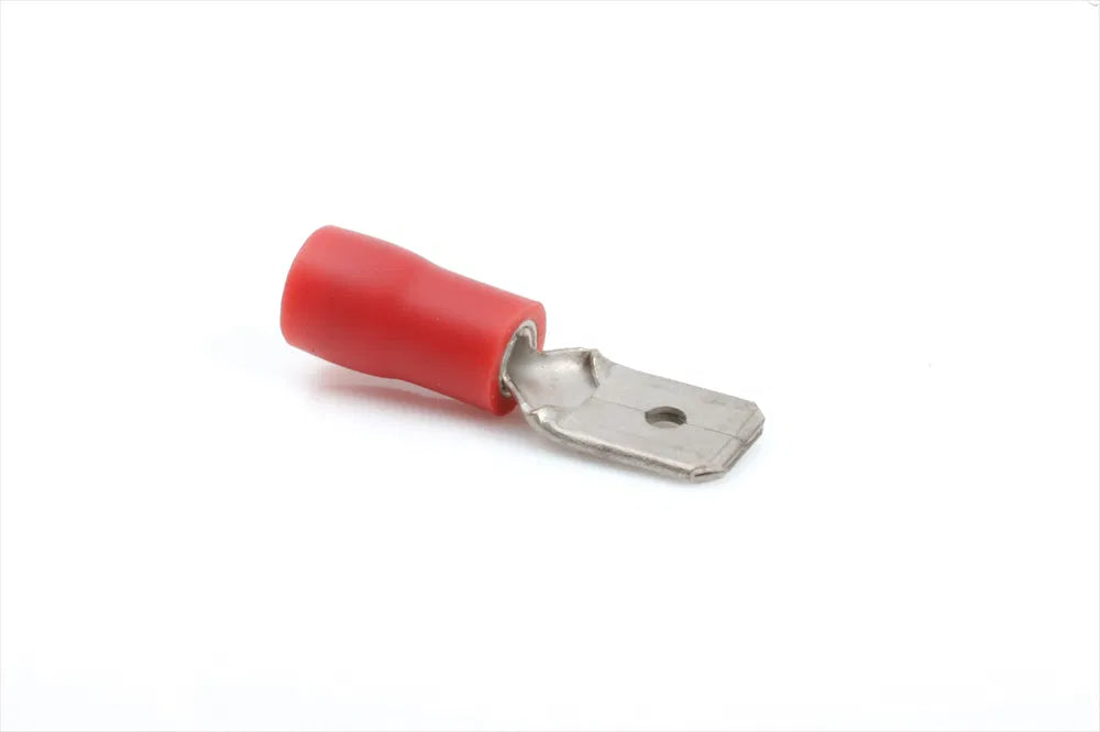 Red 6.3mm Male Push-on Terminal - 100pk