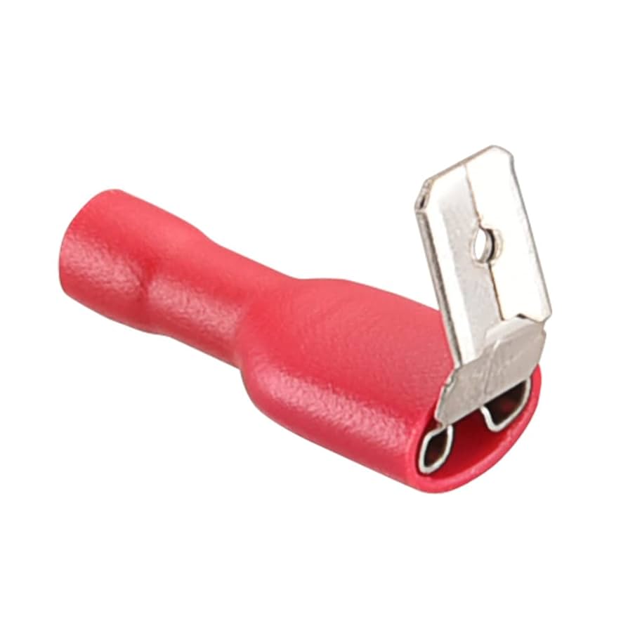 Red 6.3mm Piggyback Pre-Ins. Terminal - 100pk