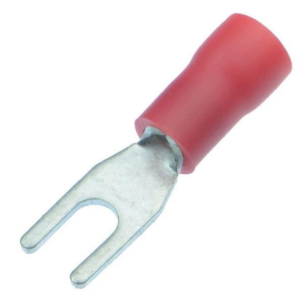 3mm Red Fork Terminal - Pack of 100