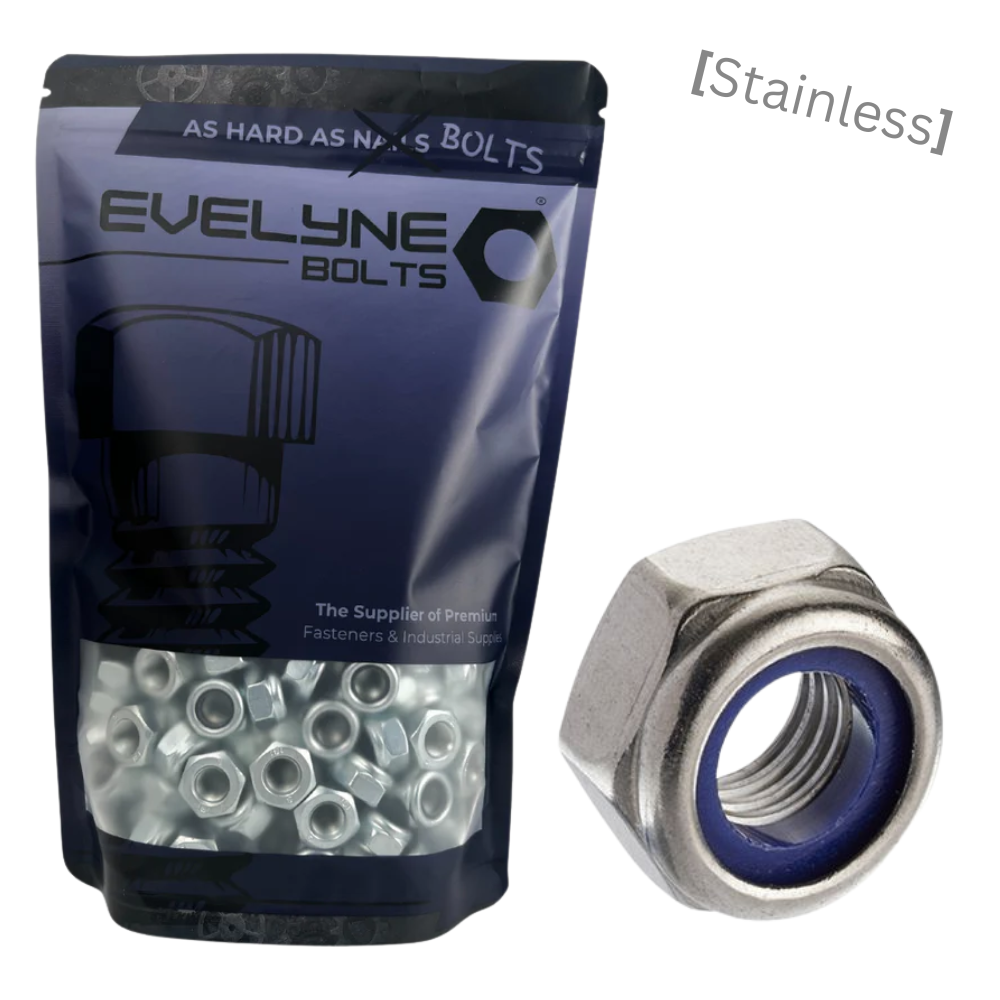 A2 Stainless - Nyloc Nuts - M10 - Evelyne Bolts®