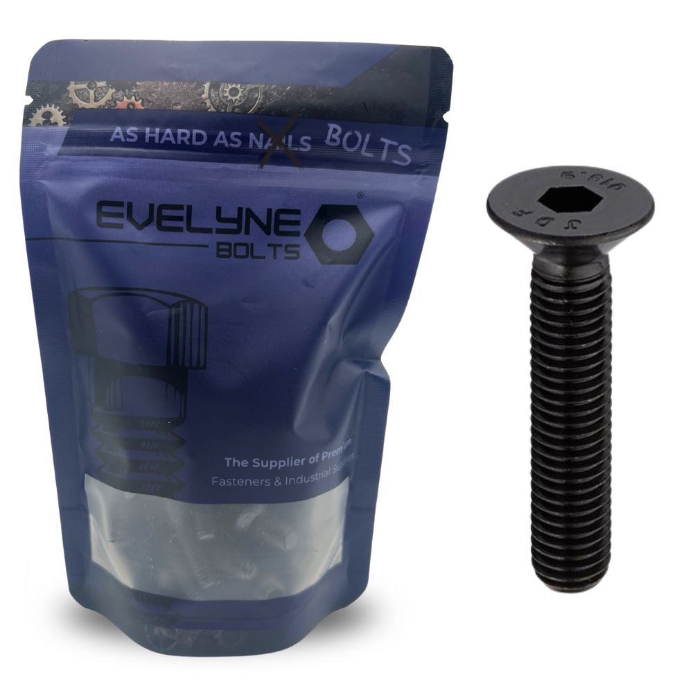 Black - Countersunk - Socket Screw - M20x55 - Evelyne Bolts®