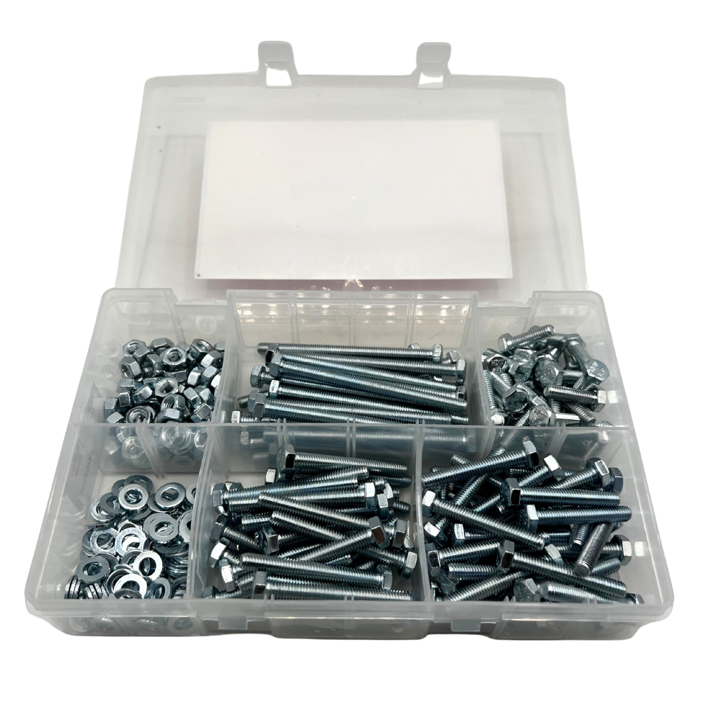 M6 Nut, Bolt & Washers - Assortment - 300pk
