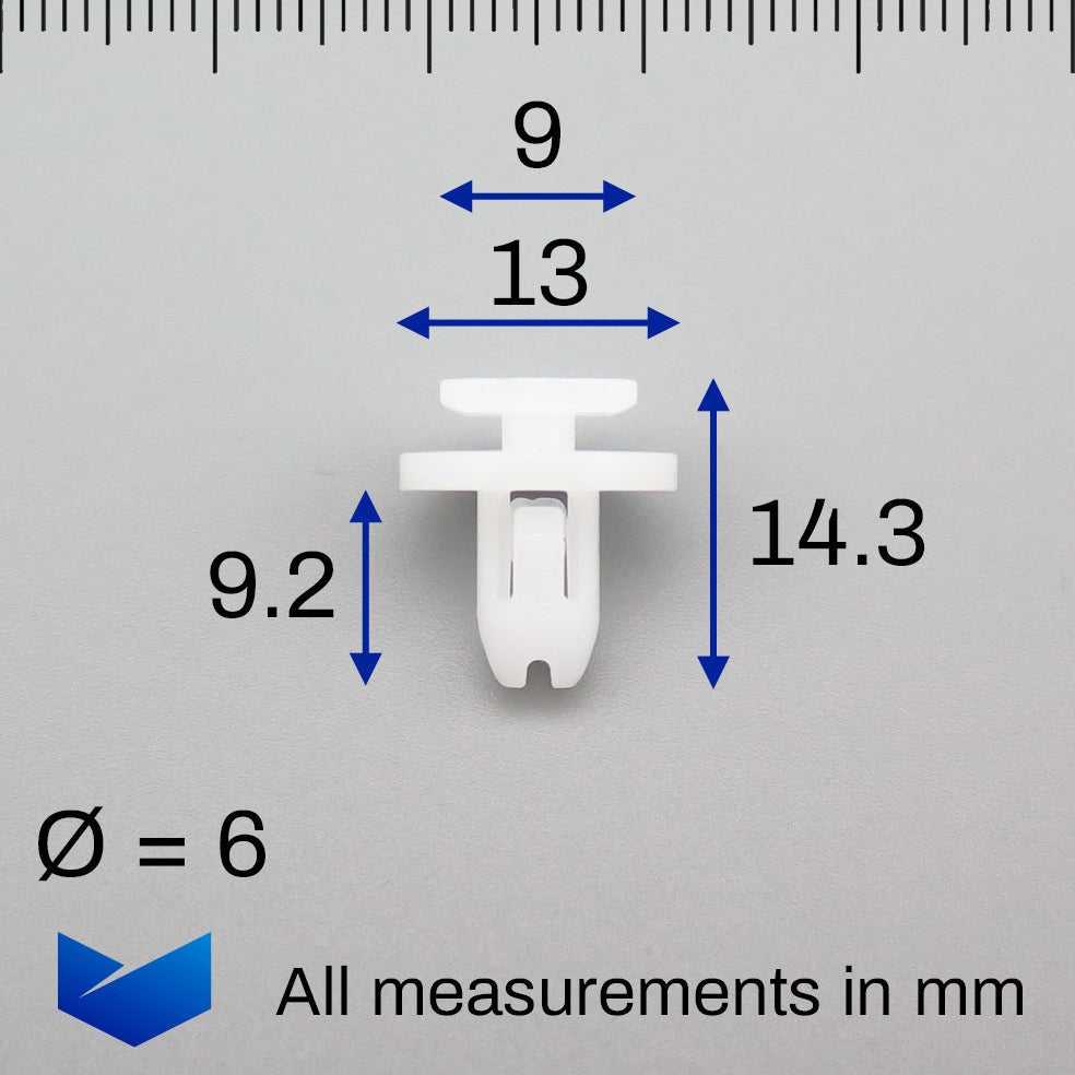 Trim Moulding Clips, White with Washer - image 2