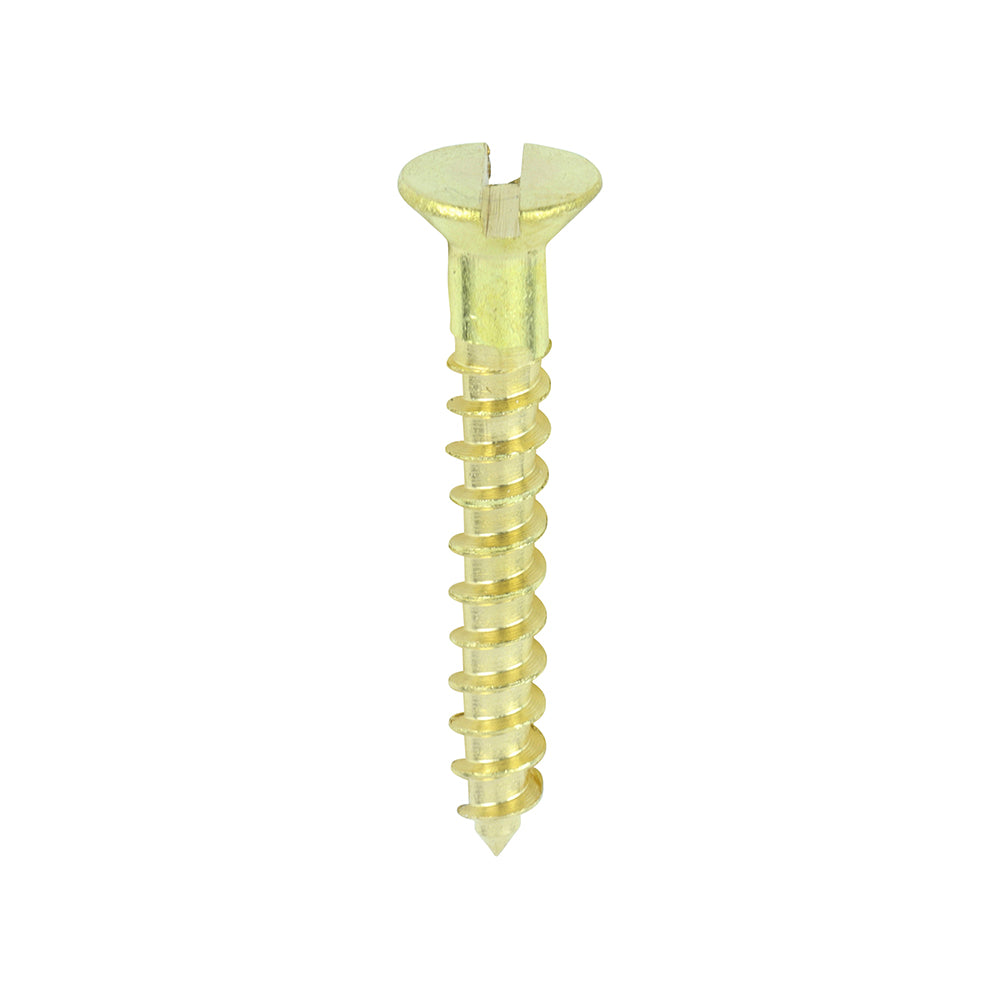 6 x 1 - Brass Timber Screw SLOT CSK