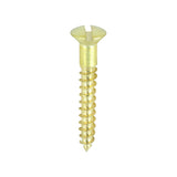 6 x 1 - Brass Timber Screw SLOT R CSK