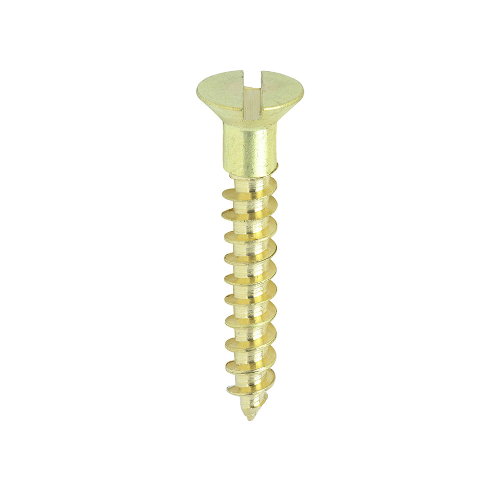 7 x 1 - Brass Timber Screw SLOT CSK
