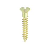 7 x 1 - Brass Timber Screw SLOT CSK