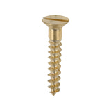 8 x 1 - Brass Timber Screw SLOT CSK