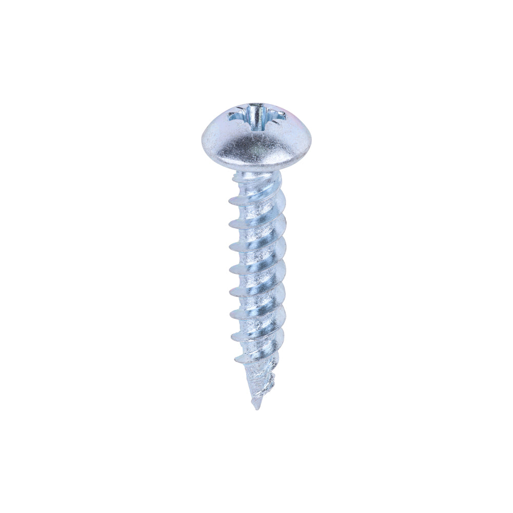 10 x 1  - Twin Woodscrew PZ2 RND Zinc