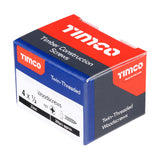 4 x 1/2  - Twin Woodscrew PZ1 RND Zinc