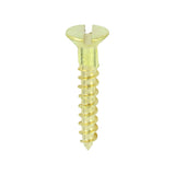 4 x 5/8 - Brass Timber Screw SLOT CSK