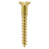 6 x 3/4 - Brass Timber Screw SLOT CSK